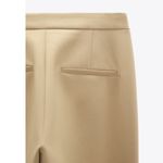 ZARA NWT SPLIT-HEM SKINNY TROUSERS High-waist Camel Photo 7