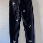 PacSun Women's 100% Cotton Black Ultra High Rise Slim Black Jeans Butterfly Desi Photo 5