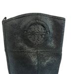 Tory Burch  Kiernan Black Caviar Tumbled Leather Tall Riding Boots Size 9 Women's Photo 1