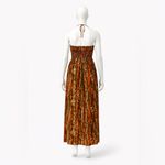 Caren Sport Smocked Maxi Dress w/ Beaded Halter Strap – Orange Brown Print Sz 1x Photo 1