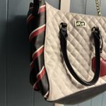 Michael Kors Betsey Johnson Crossbody Quilted Purse Handbag White Red Black Bag Gold Accent Photo 4