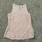 Etcetera E3 by light pink fringe sleeveless top size 4 Photo 4