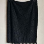 Diane Von Furstenberg  Scotia Lace Black Zipper Skirt Sz 6 Photo 6