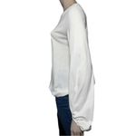 Liviana Conti Womens Size M White Cotton Long Puff Sleeve Round Neck Tee T Photo 4