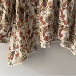 Sundance Autumn Print Floral Blouse Button Cuff Long Sleeve V-Neck Babydoll EUC Photo 8