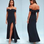 Lulus Lulu’s Song of Love Off The Shoulder Navy Maxi Dress Photo 2