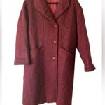 Vintage loring mohair coat pink fuchsia Size 14P Photo 0