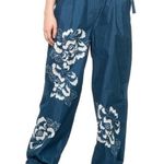 Free People New Movement Pep Rally Floral pants Blue XS Photo 1