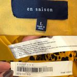 En Saison Leopard Midi Dress with Ruffle Collar size Large Yellow Photo 2