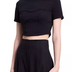 ALC Frank A.L.C. ALC Wren Bustier Cropped Tee Corset Seamed Crop Top Black Photo 0