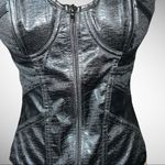 Nwot! Cute black bustier! Zip front lace back! Black Size M Photo 1