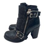 All Saints Boots Womens 36 Black Leather Heeled Harness Grunge Witchy Whimsigoth Photo 9