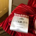 Urban Outfitters Oh My Love  Shimmer Pleated Fit + Flare Plunge Neck‎ Dress Red S Photo 7