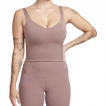 Nike Alate Training Tank Seamless Padded Sports Bra Smokey Mauve/White NWT XS Photo 0