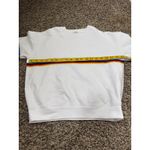 Brandy Melville John Galt White Rainbow Stripe Sweatshirt Womens OS Cropped Photo 5