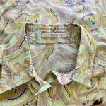 Etro Mint Green Paisley Button Down Long Sleeve Shirt, Size 38 Photo 3