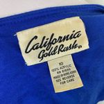 Vintage California Gold Rush Blue Long Sleeve Swing Dress Pearl Buttons Size 10 Photo 8