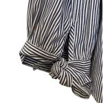 American Eagle  Woven Striped Off The shoulder Flowy Top Ties Sleeve Medium Women Photo 3