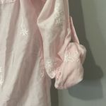 P.J. Salvage Pajama Night Shirt Medium Pink Embroidered Lightweight Casual Comfort Photo 1