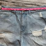 Forever 21  Distressed Cuffed Denim Jean Shorts Light Blue 27 Hi Rise High Waist Photo 6