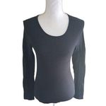 ... Black Womens Long Sleeve Scoop Neck Top Size M So Photo 0