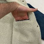 Levi's Levi’s Premium Blue Denim Sherpa Snap Button Long Trucker Jean Jacket Unisex S Photo 6