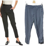 Equipment  Warsaw Wool-blend Trouser In‎ Black Pinstripe Size 4 Photo 1