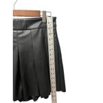 Altar'd State  Faux Leather Pleated Mini Skort Size Medium Black NWT Photo 5