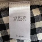 J. Jill Essential Cotton Stretch Gingham Pull On Pants, Size 8 Black Photo 9