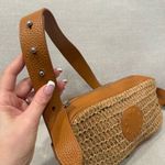 Simon Miller Sling Straw & Leather Camera Crossbody Bag Tan Photo 3