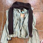 Dollhouse NWT  2 in 1 Women's Khaki removable hooded trench coat Size L Photo 8