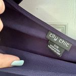 City Chic  navy drape dress plus 16 Photo 3