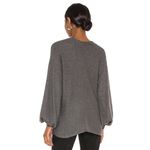 1. State  Balloon Sleeve Ribbed V-Neck Pullover Sweater Medium Grey XS NEW Photo 8