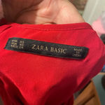 ZARA  RED PLEATED SLEEVELESS BLOUSE Photo 2