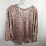 Karina Grimaldi  Pink & Tan Striped Shiny Top M Photo 5