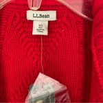LL Bean Cableknit Cardigan Button Down Sweater Red Size XS Photo 2