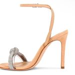 Schutz  - Peaky Nubuck Sandal - Light Nude | W/Crystal Embellished Knotted Detail Photo 3