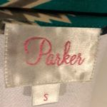 Parker Silk Blouse Elastic Waist Green 3/4 Sleeves Photo 1