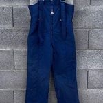 Vintage Blue SKOR Snowsuit Ski Bib Winter Clothing Size Large Blue Photo 0