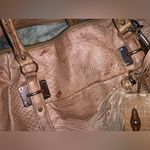Elliott lucca tan duffel bag logo tassel leather $248 boho western luggage fall Photo 3