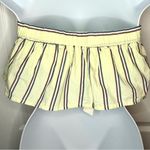 Anthropologie Stripe Mix Boxer Ruffle Bra Cotton Green M NWT Photo 6