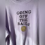 Aerie  crewneck the chill sweatshirt off the rails graphic ribbed smiley face Photo 3