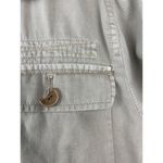 J.Crew Women’s Tan 100% Cotton Button Front Safari Crop Distress Utility Jacket Photo 8