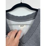 Pact  Women's V Neck Pullover Sweatshirt Gray Sz‎ L Photo 3