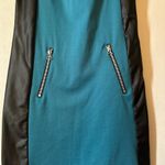 Paperdoll Teal Blue Black Turquoise Leather Dress Size Small Photo 2