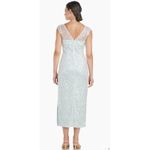 JS Collections NWT  Women's Ice Blue Claire Tea Length Midi Dress Size 2 Photo 1