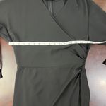 OAK + FORT Black Long Sleeve Wrap Mini Dress Cocktail Party Evening Dress Photo 4