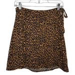 Aeropostale Y2K Leopard Print Wrap Skirt Skater Flowy‎ Cheetah Print  Photo 0