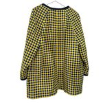 Boden Longline Check Coat Yellow Navy Size 16 Photo 2