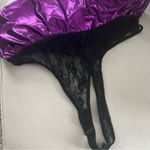 Free People Metallic V-Neck Oversized Bodysuit in Purple Size L, New w/o Tag Photo 6